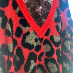 TORRID PRINT VNECK SWEATER